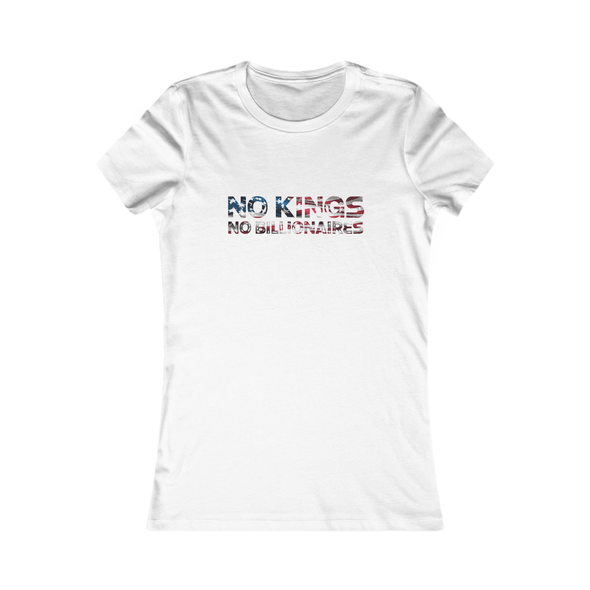 Rebel Against the System Tee – No Kings No Billionaires in Stars and Stripes