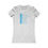 Thumbnail: Gray women's t-shirt, blue piano keys design