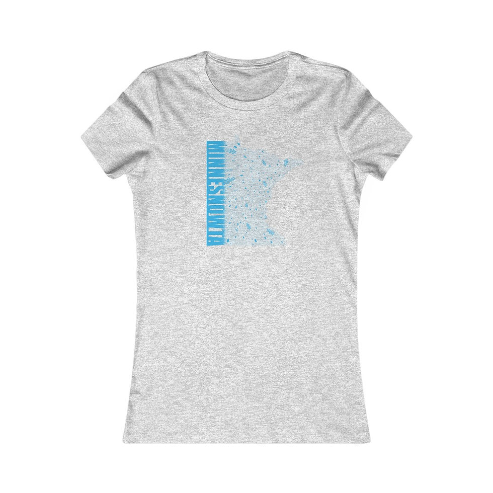 Thumbnail: Gray women's t-shirt, blue piano keys design