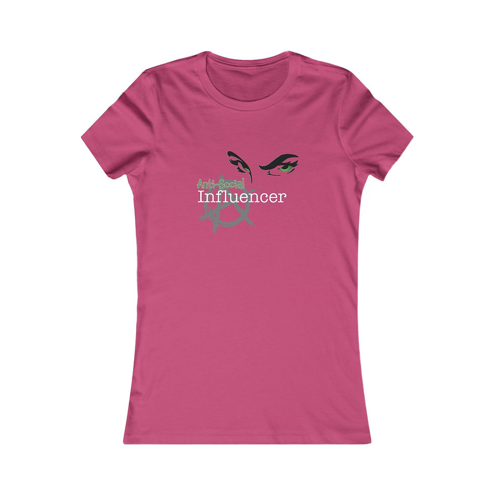 Thumbnail: Pink women's t-shirt:  'So Bad Influencer'