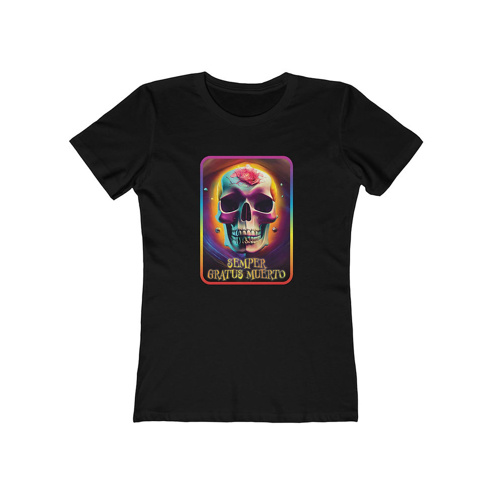 Cosmic Skull graphic tee shirt
