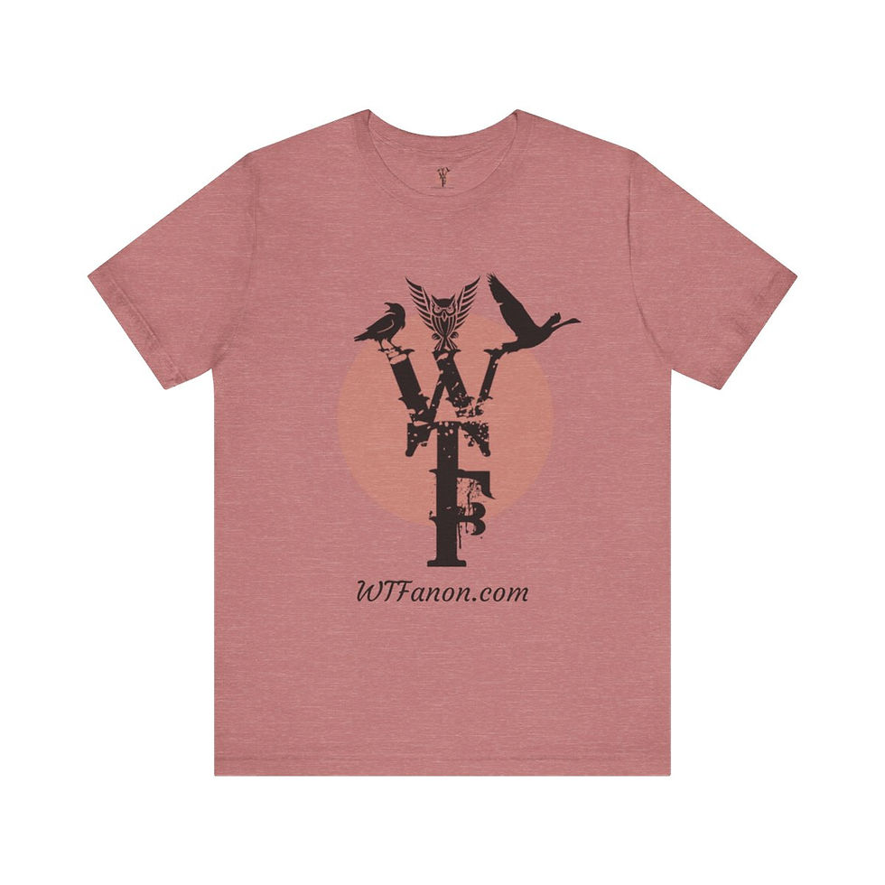Thumbnail: WTFanon.com T-Shirt: Birds, sun, WTF logo