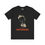Thumbnail: Black t-shirt featuring a stylized portrait and the text: "The party never ends"