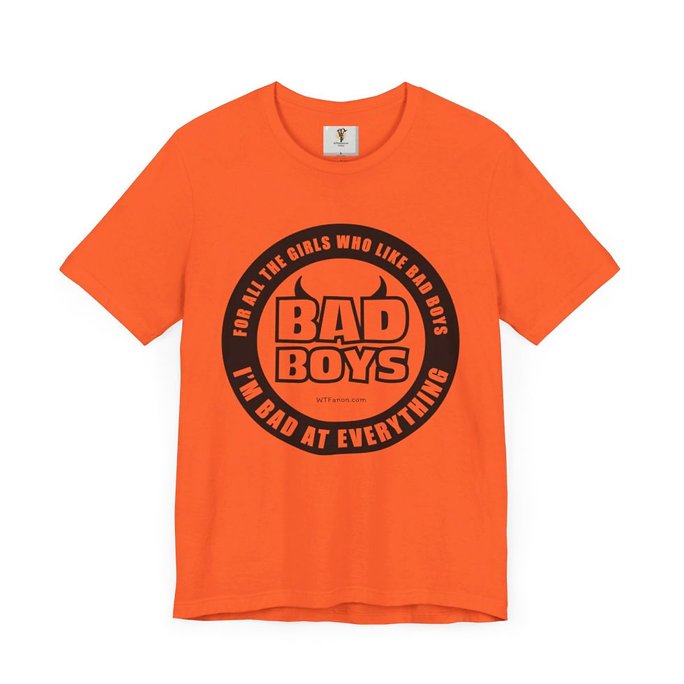 Thumbnail: Orange T-shirt with "Bad Boys" graphic