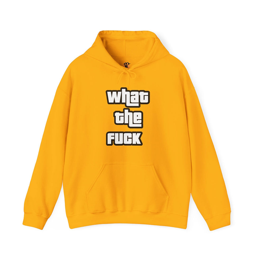 Thumbnail: Yellow hoodie with "What the Fuck" text