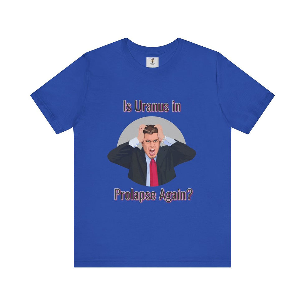 Thumbnail: Blue t-shirt featuring stressed man; "Is this man in prison again?" text