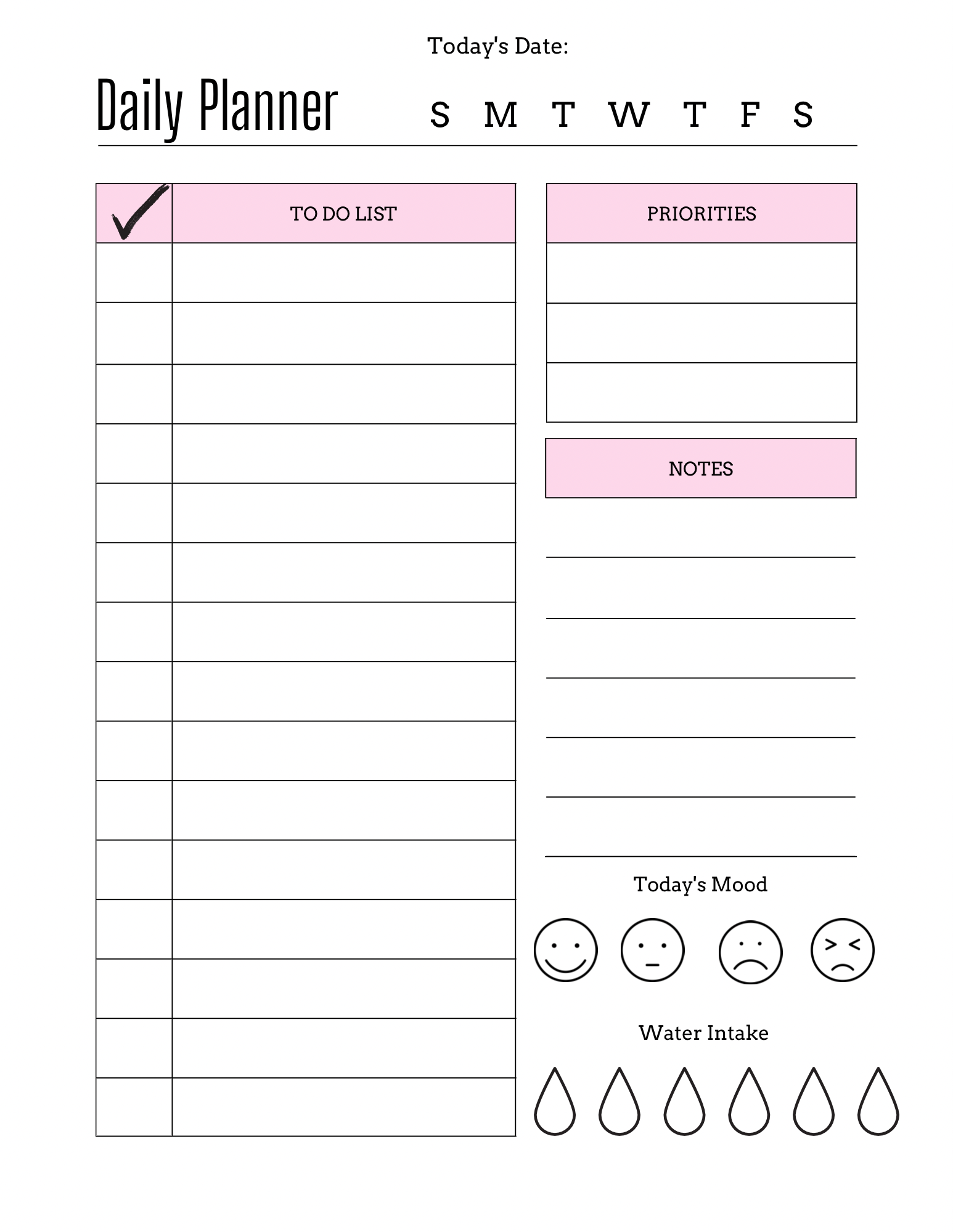 Planificateur de cette fille (imprimable)