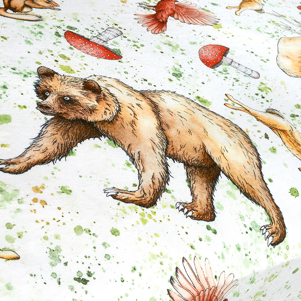 Thumbnail: Watercolor Woodland Jersey Knit Cotton Crib Sheet
