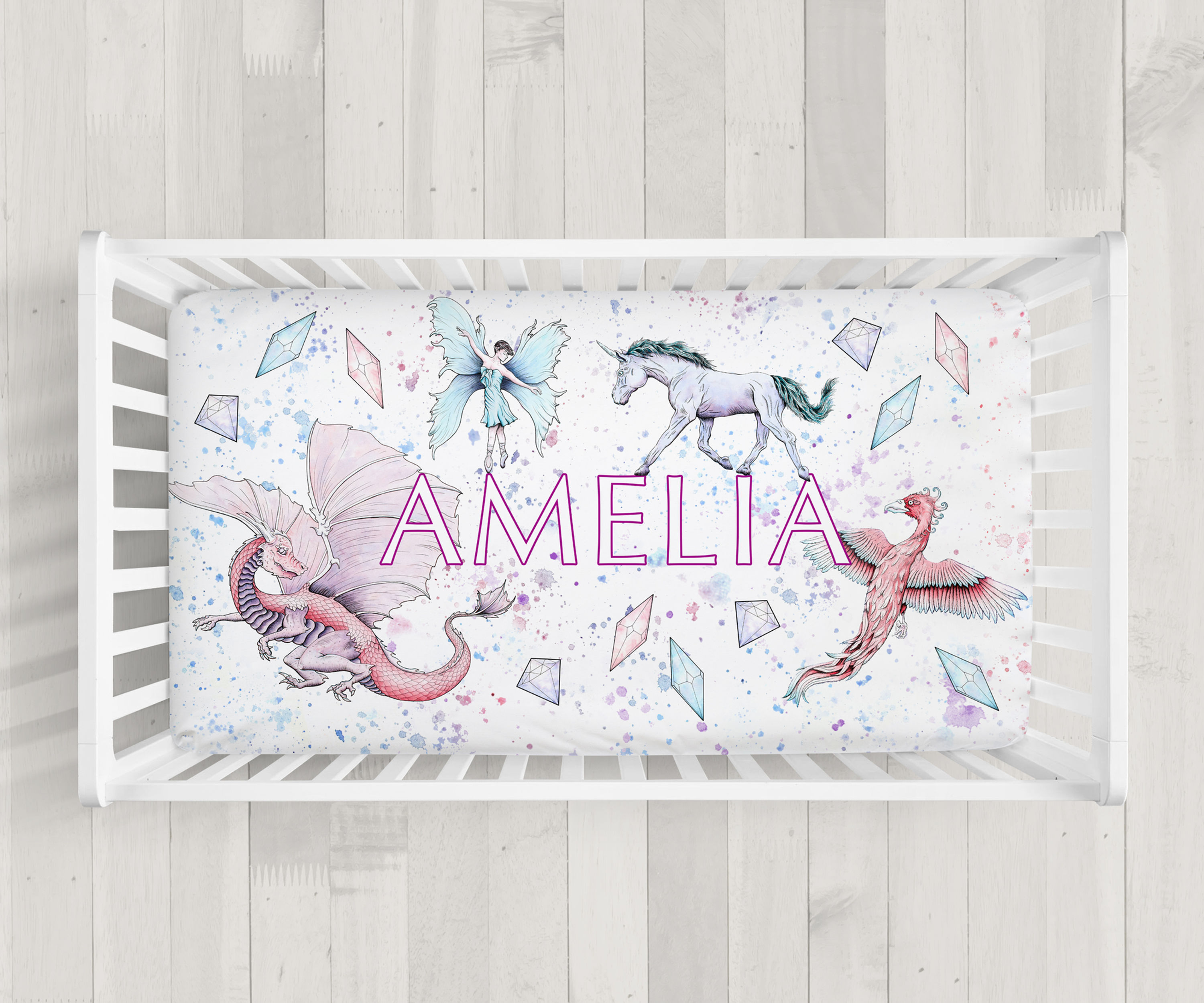 Custom Fantasy Crib Sheet