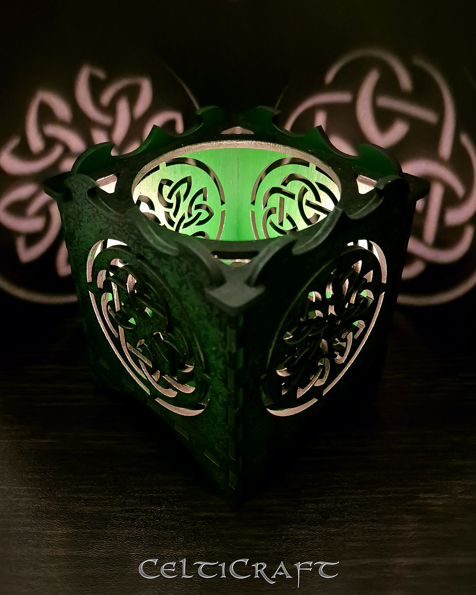 Thumbnail: Celtic Box Candle Holder (Green)