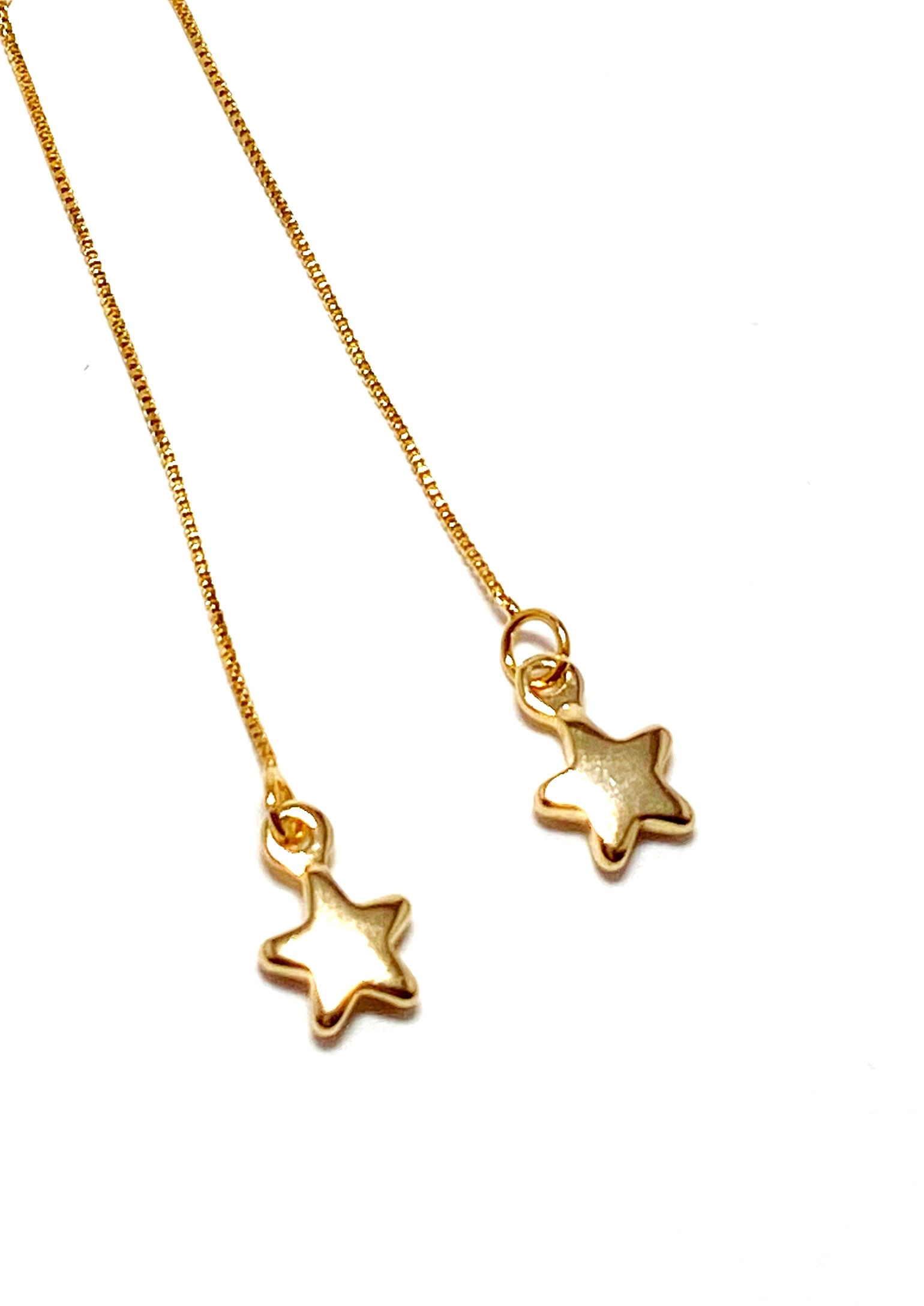 Gold Star Threader Earrings