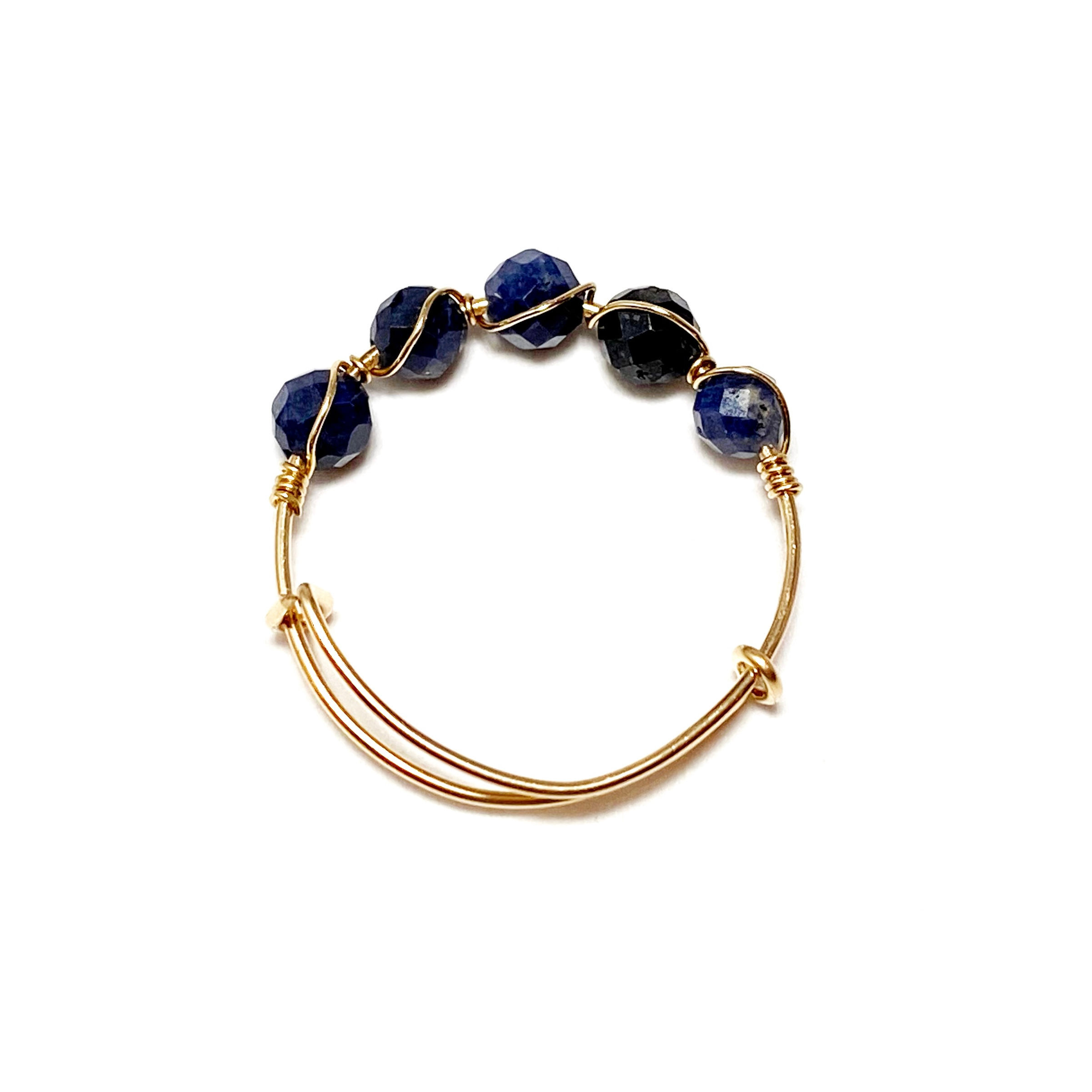 Sapphire Natural Birthstone Gold-Filled Ring