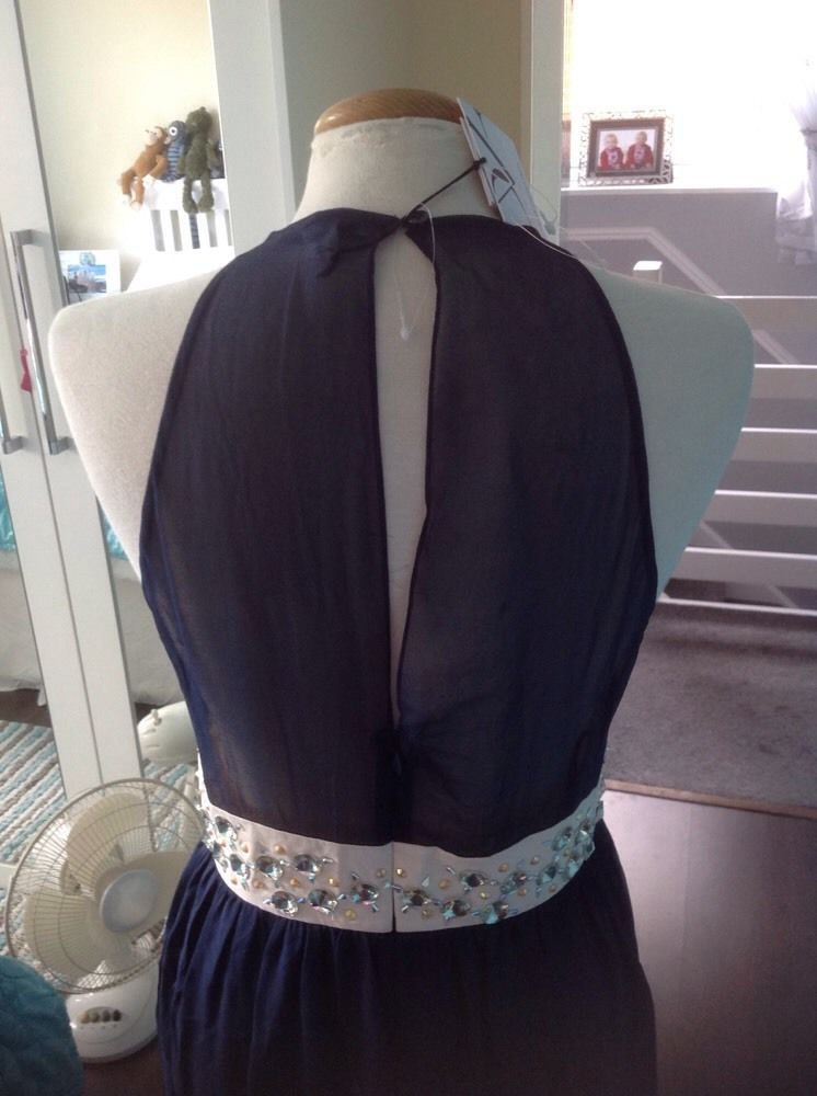 Thumbnail: BNWT Diane von Furstenberg Gidget rounded crystal dress size 8