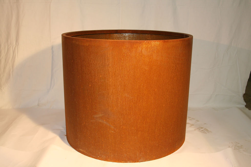 Miniatura: Fioriera in corten cilindrica
