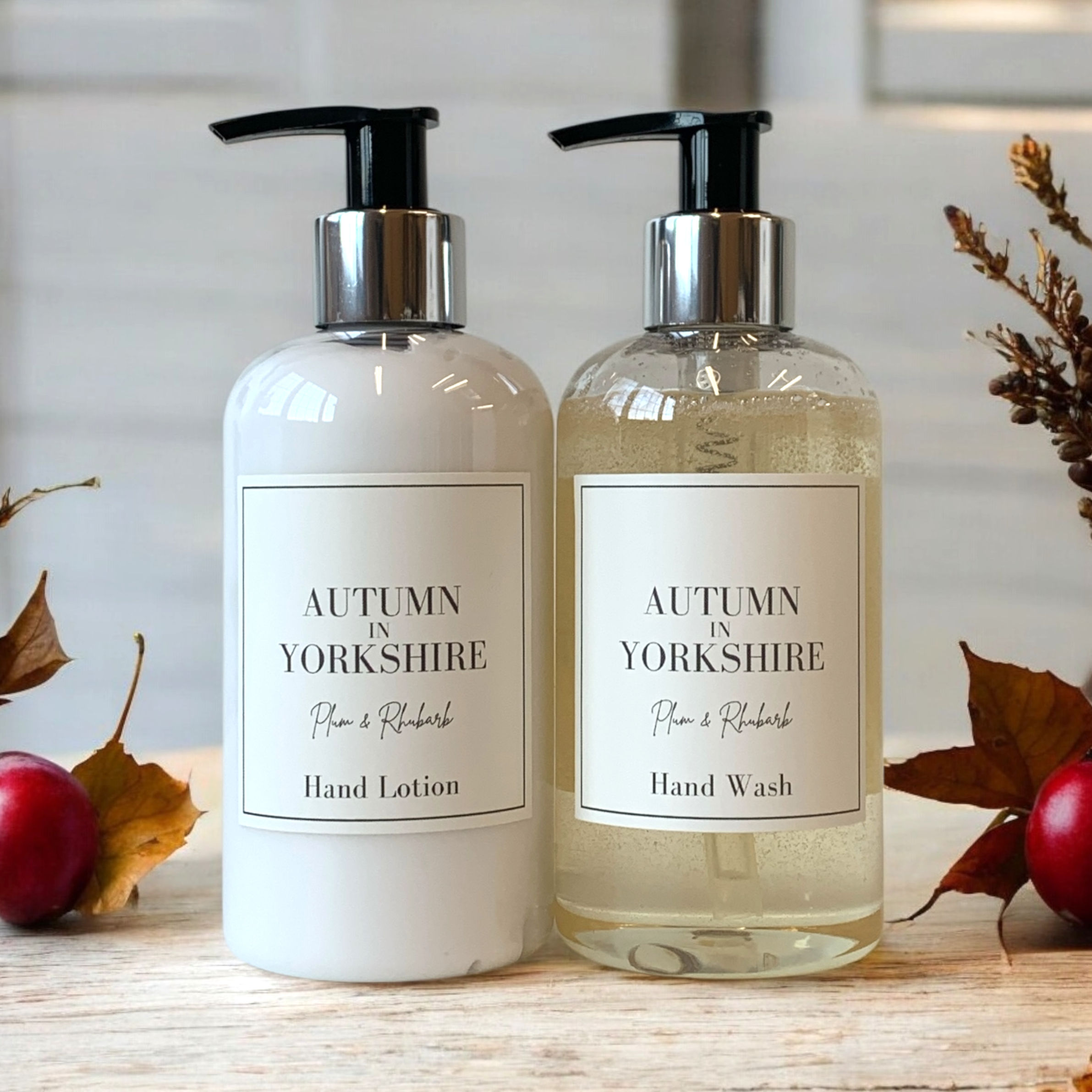 Autumn in Yorkshire Hand Care Set 2 x 250ml - Plum and Rhubarb