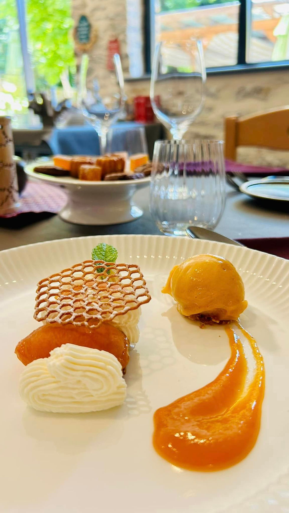 L'Abricot et le Miel dessert à l'Embellie