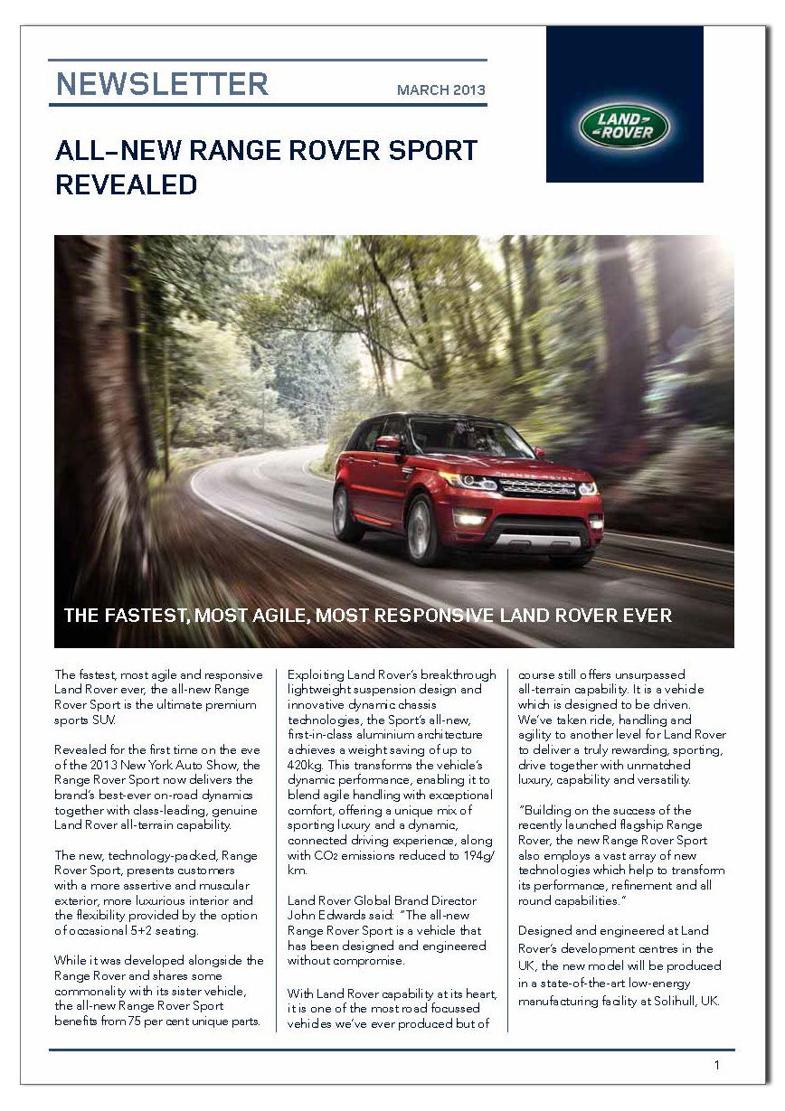 LR Solihull Newsletter