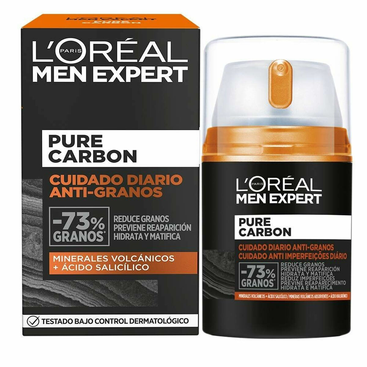 Crema Detergente L'Oreal Make Up Men Expert Pure Carbon Idratante Matificante