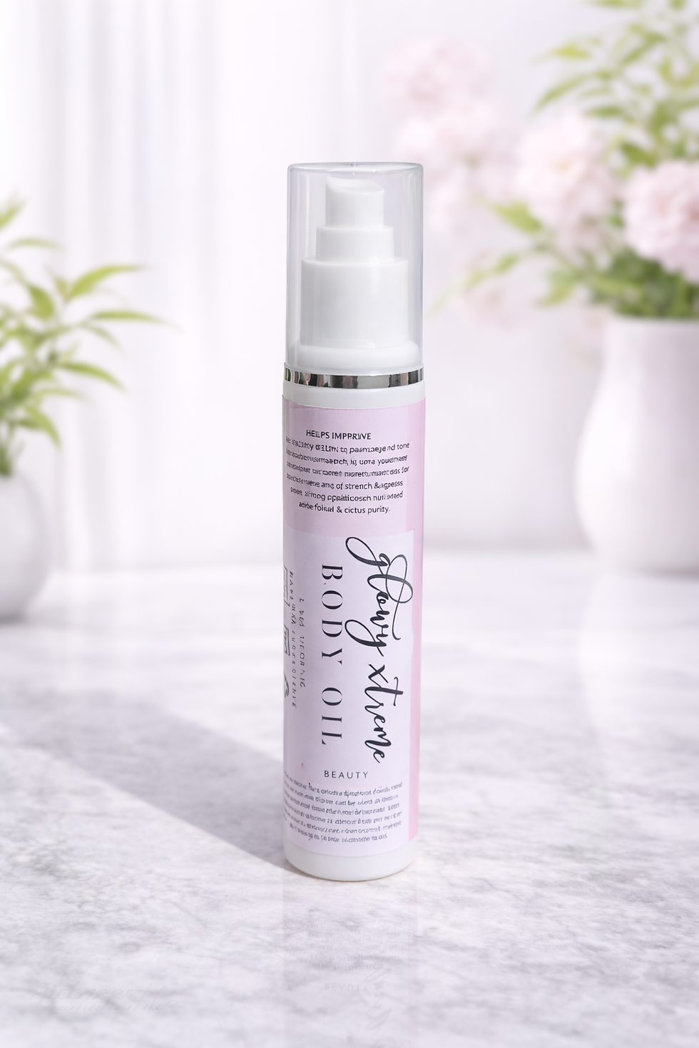 Nikkisavy Glowy Xtreme Body Oil in premium packaging, formulated to deliver radiant glow and shimmer.