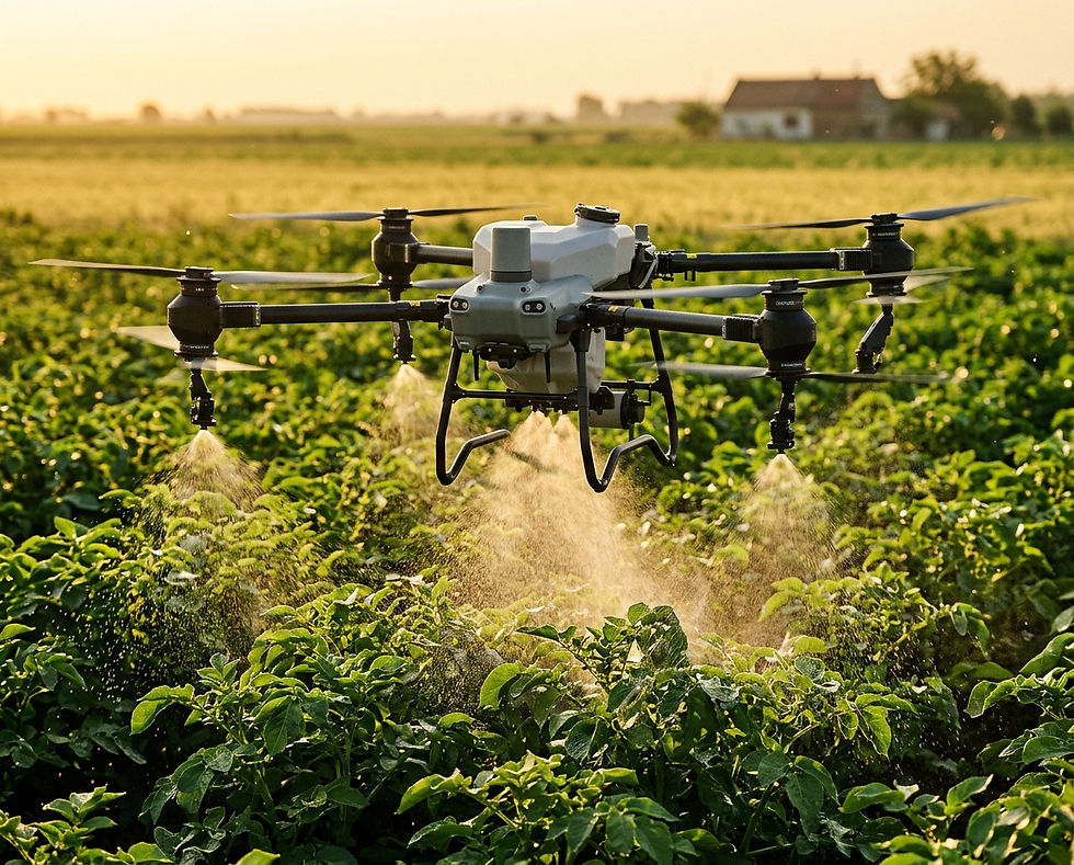 Zelena poljoprivredna parcela za agro dron usluge
