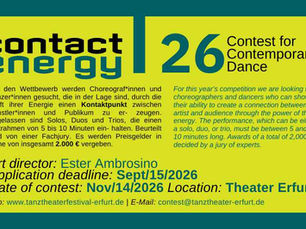 Call For Applications – Contemporary Dance Contest