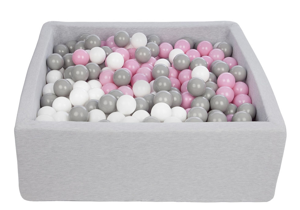Thumbnail: Grey Square Fabric Ball Pits