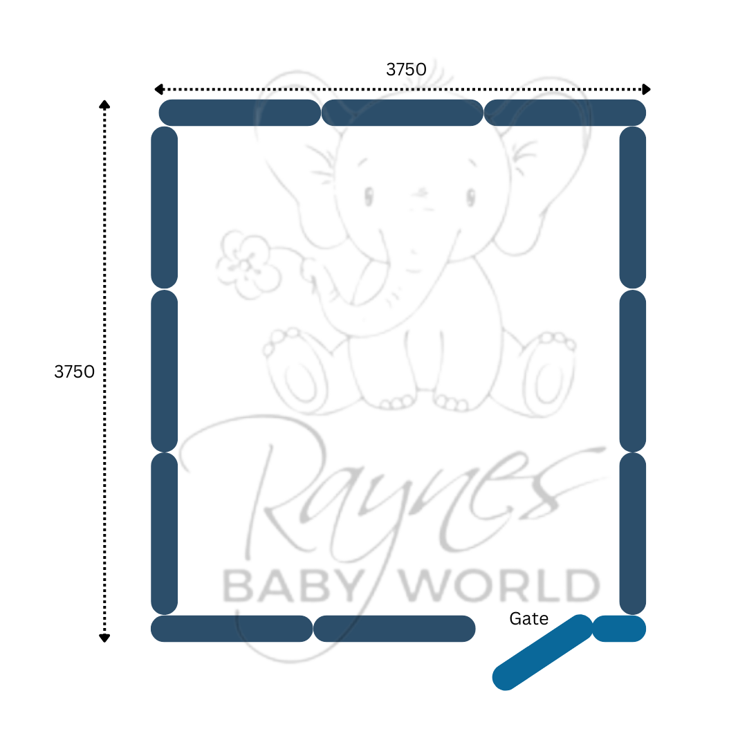 UPVC Picket Fencing - Option B (3750 x 3750mm)