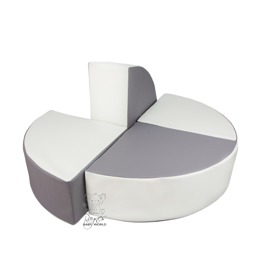 Quarter Stacking Blocks - Grey & White