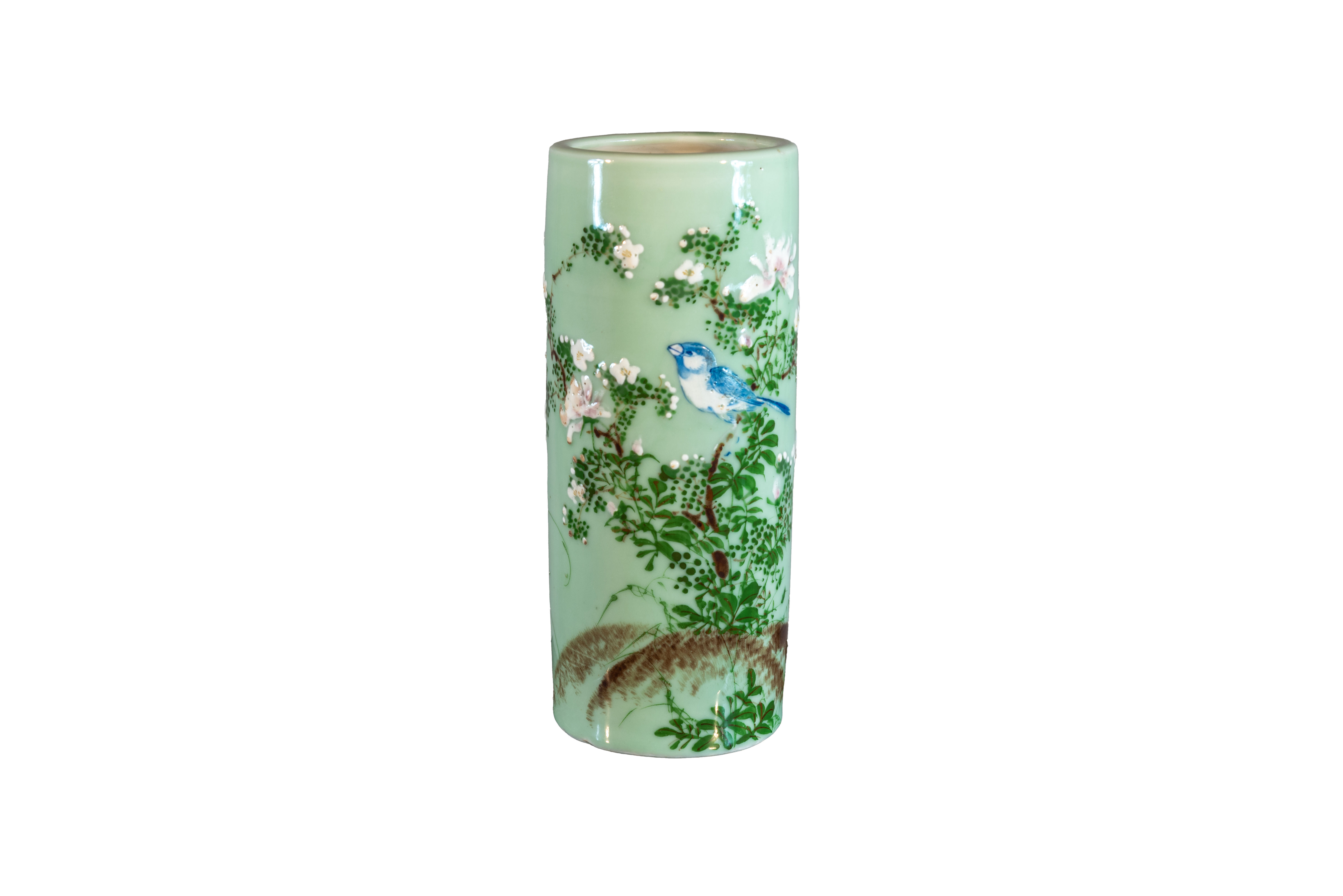 Large French Celadon Glazed Vase