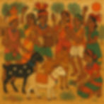 Celebrating tradition: Indian tribal festival with vibrant attire, rhythmic drumming, and revered livestock.