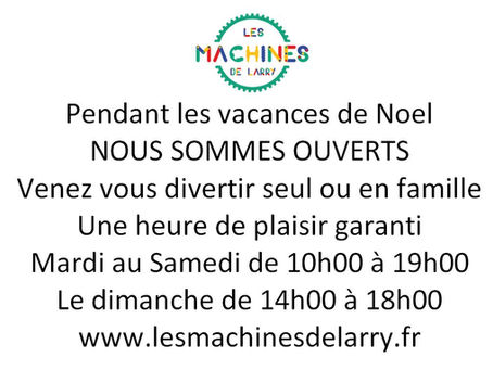 Ouvert pendant les vacances de Noel