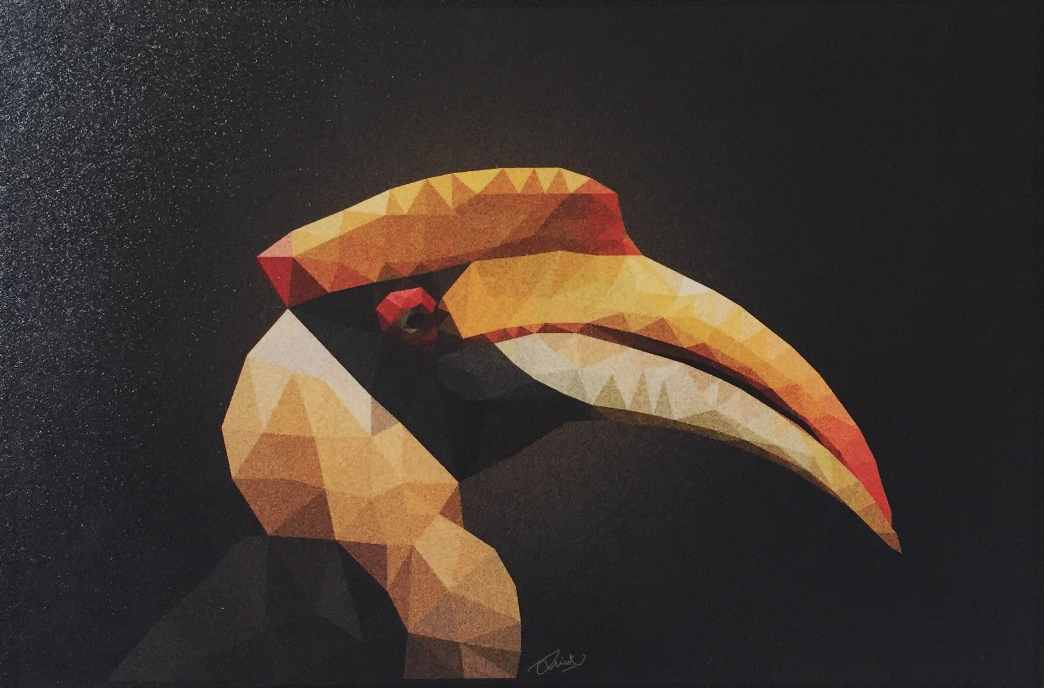 Great Hornbill in black - Sumit Sinha