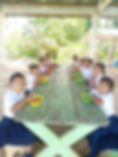 Loma Partida students eating a balanced lunch