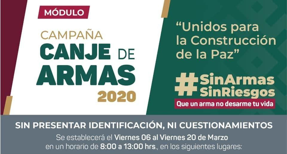 Buscan retirar armas de las calles
