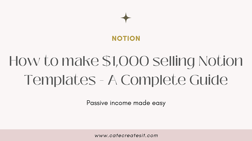 How to make money selling notion templates