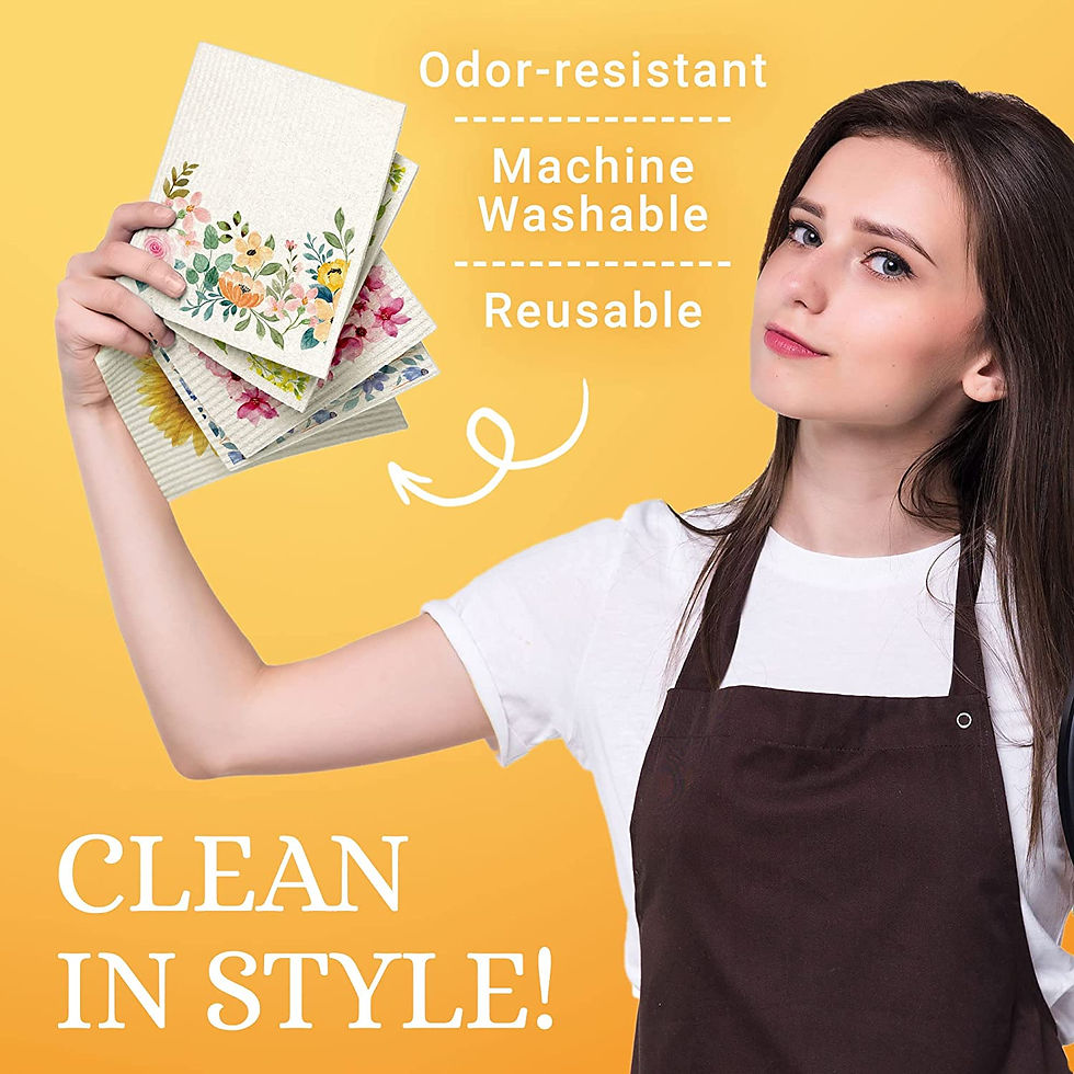 Thumbnail: Reusable Kitchen Paper Towels - Botanical (5 Pieces Pack)