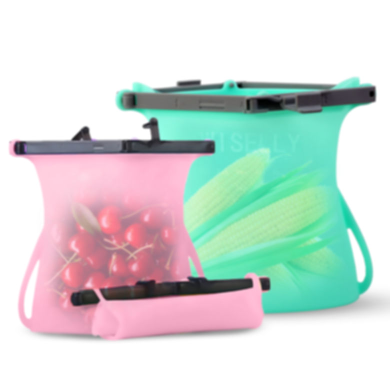 Reusable Silicone Food Storage Bags (2 x 1 Liter + 3 Liter)