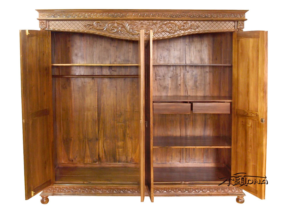 Thumbnail: FE-0168 柚木歐式雕花4門衣櫥