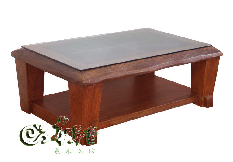 Thumbnail: DA-0010-4 花梨牛皮大茶几