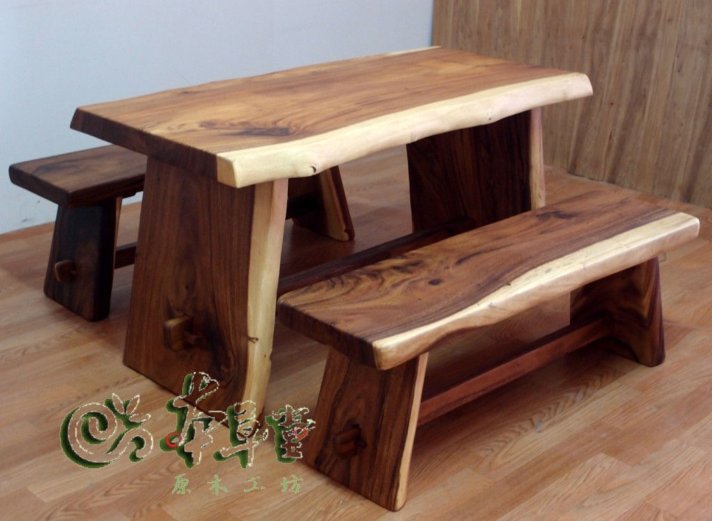 IA-0046-雨豆木厚板餐檯組