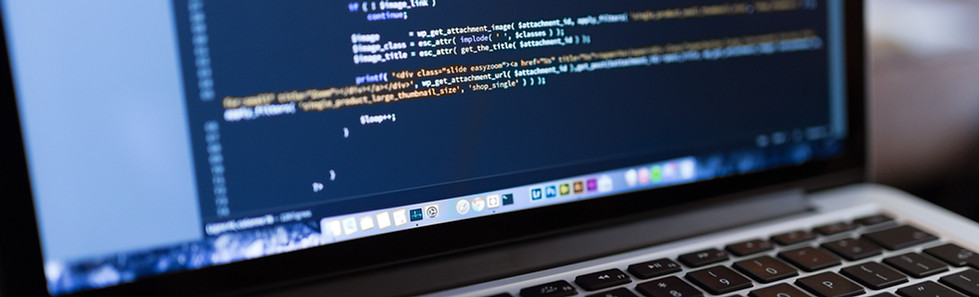 Code on Laptop Computer