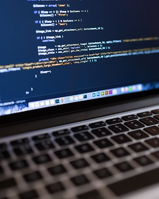 Code on Laptop Computer