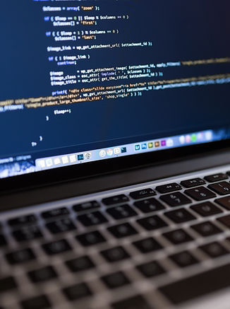 Code on Laptop Computer