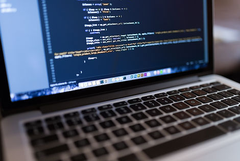 Code on Laptop Computer