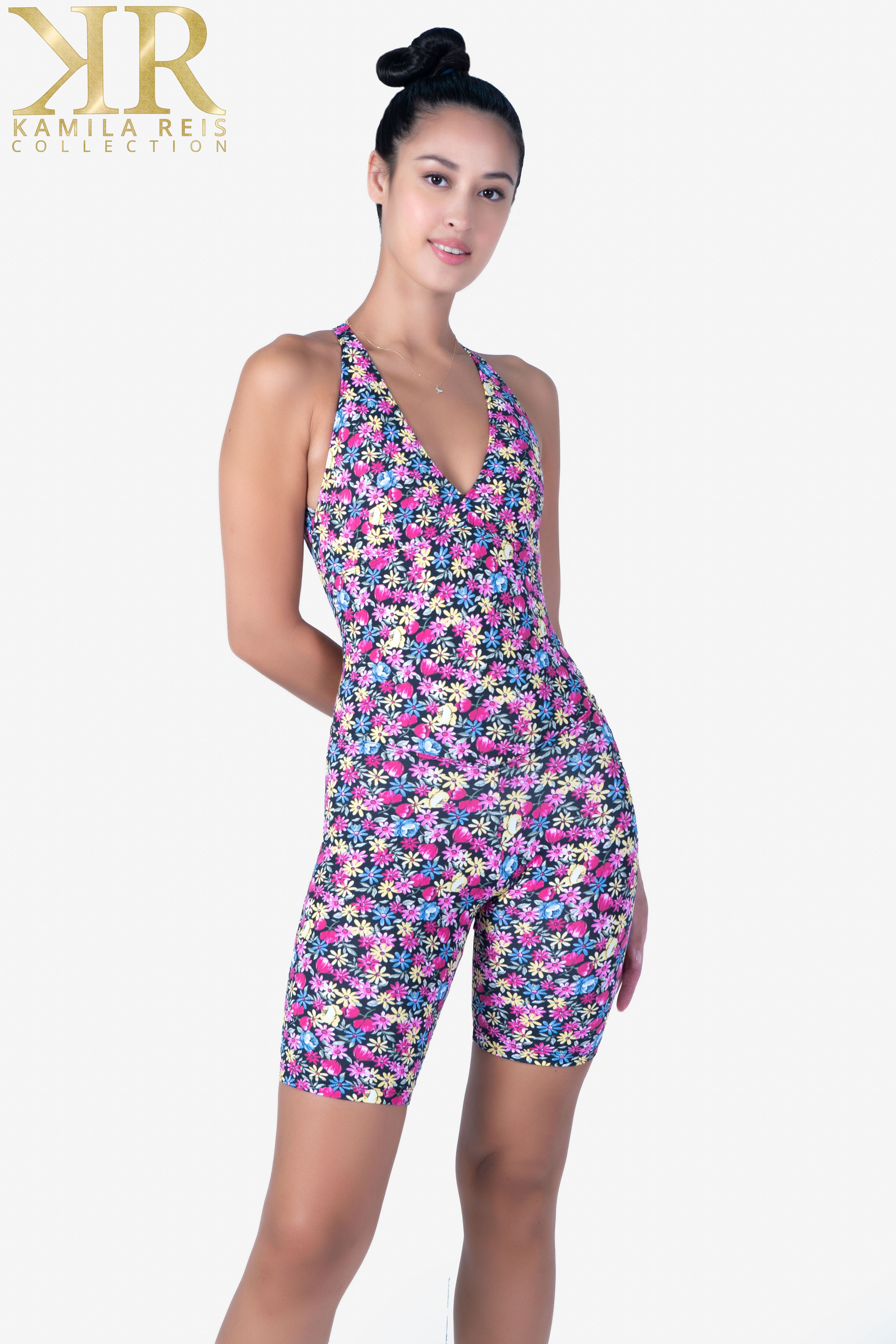 Flowers Short Jumpsuit