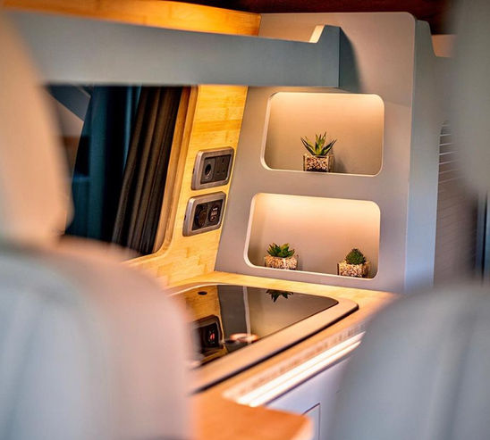 camper conversion; vw camper conversion; bespoke campervan; bespoke campervan interiors; custom design camper; vw transporter camper; dub alchemy; high end campervan; high end day van; day van; camper kitchen; campervan inspiration; camper kitchen inspiration; bespoke camper kitchens