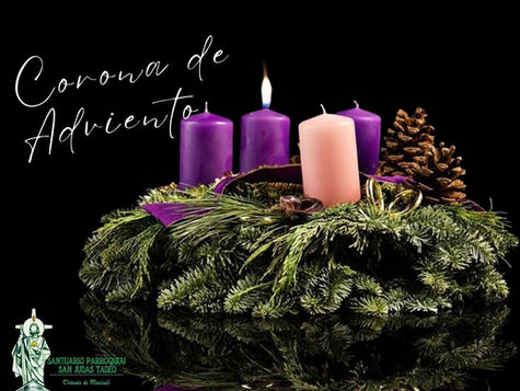 Velas y coronas de Adviento