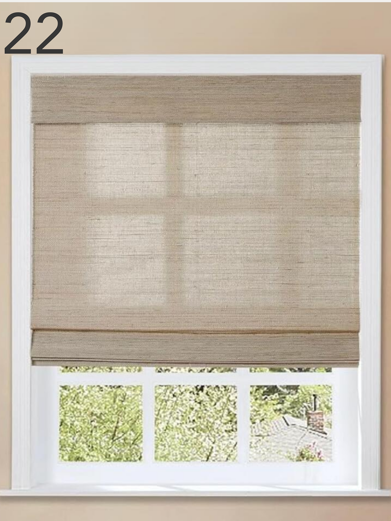 TWOPAGES Cordless Roman Shade