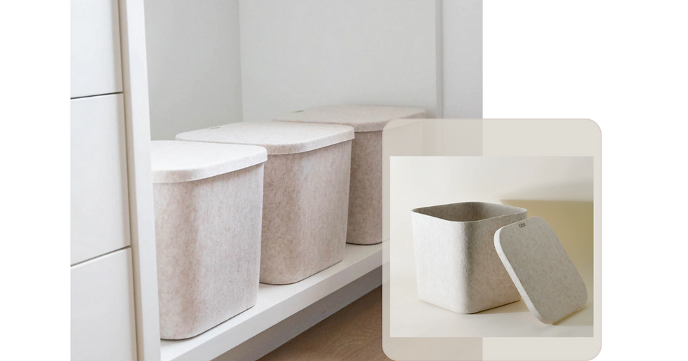 SortJoy Sculpted Bin with Lid