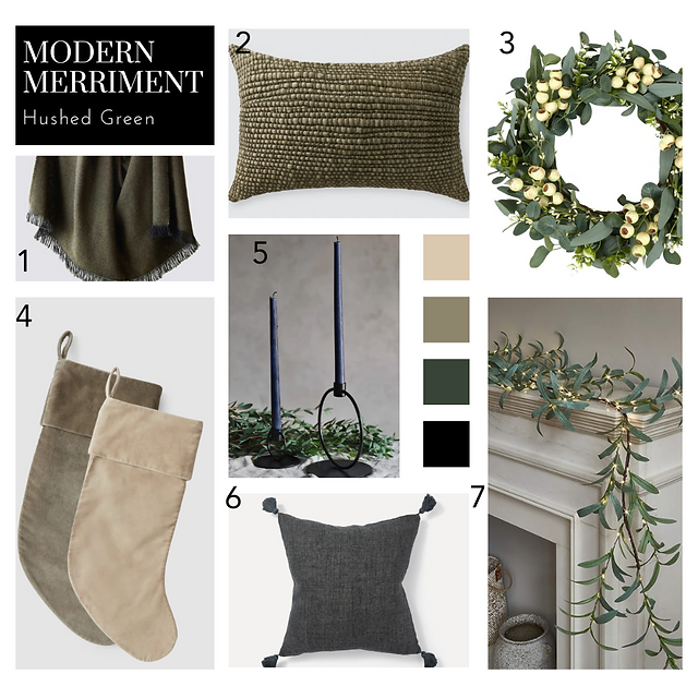 Modern Merriment holiday decor green